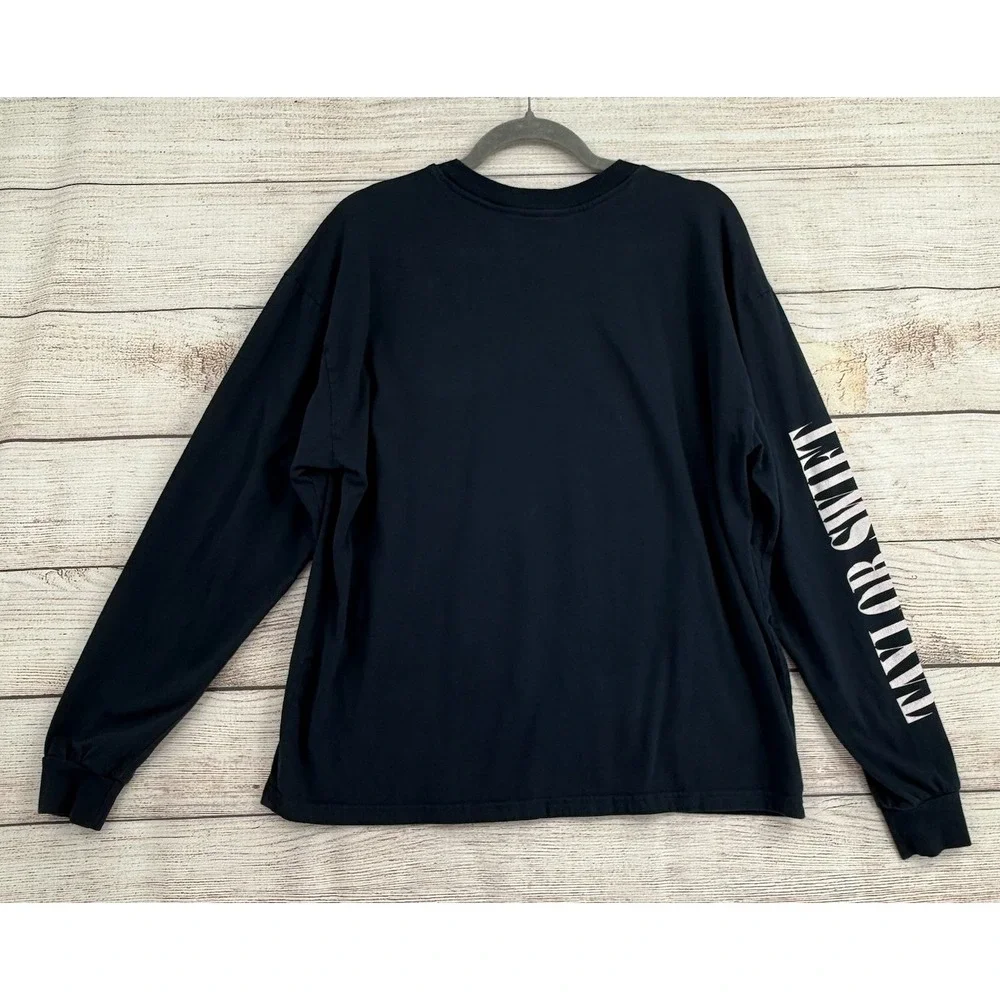 Taylor Swift The Eras Tour Shirt Unisex Large Black Long Sleeve Graphic Tee